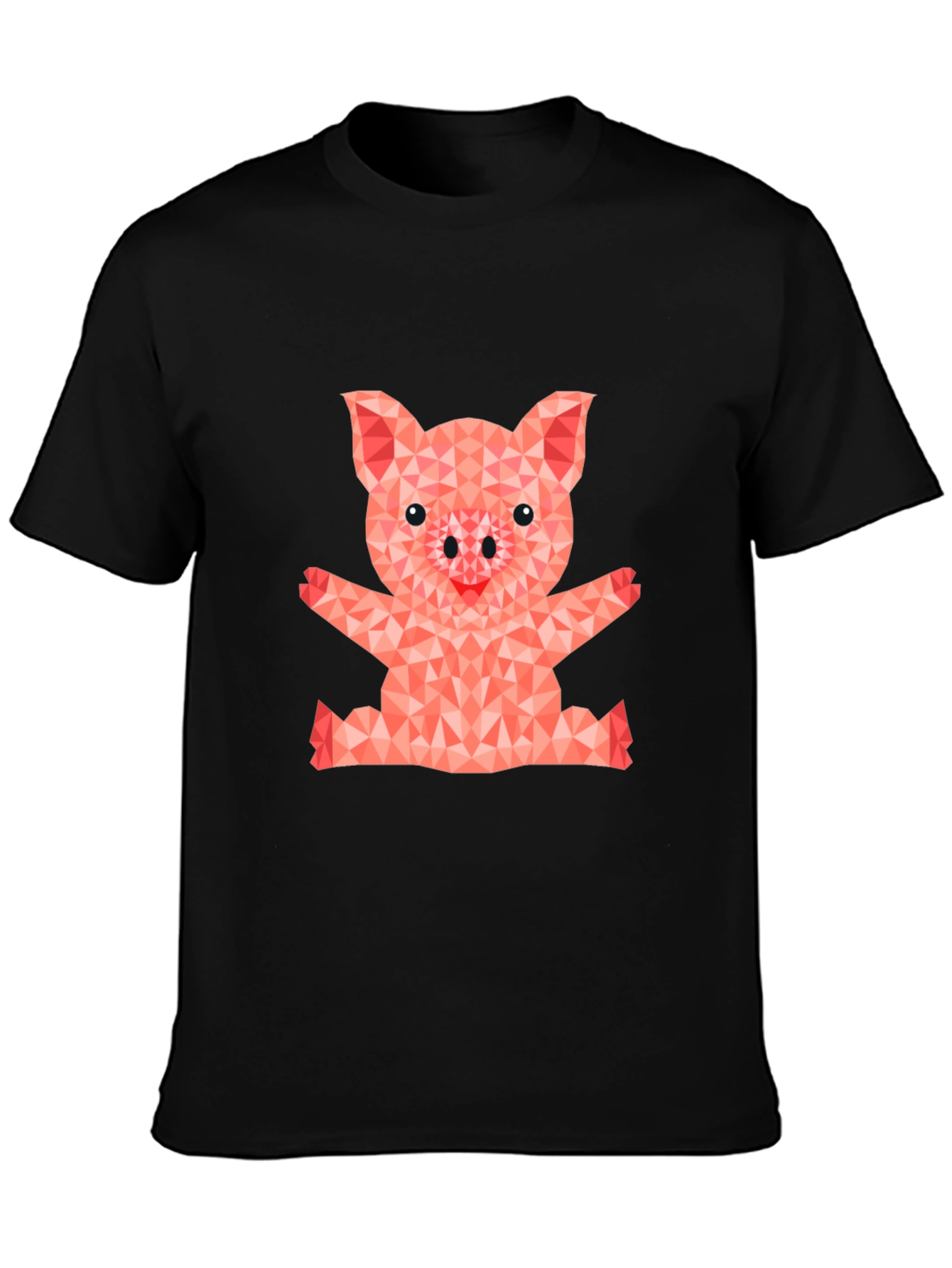 Geometric Pig Graphic T-Shirt - Cute & Stylish
