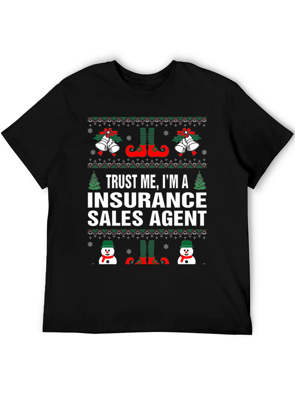 Insurance Sales Agent Ugly Christmas T-Shirt