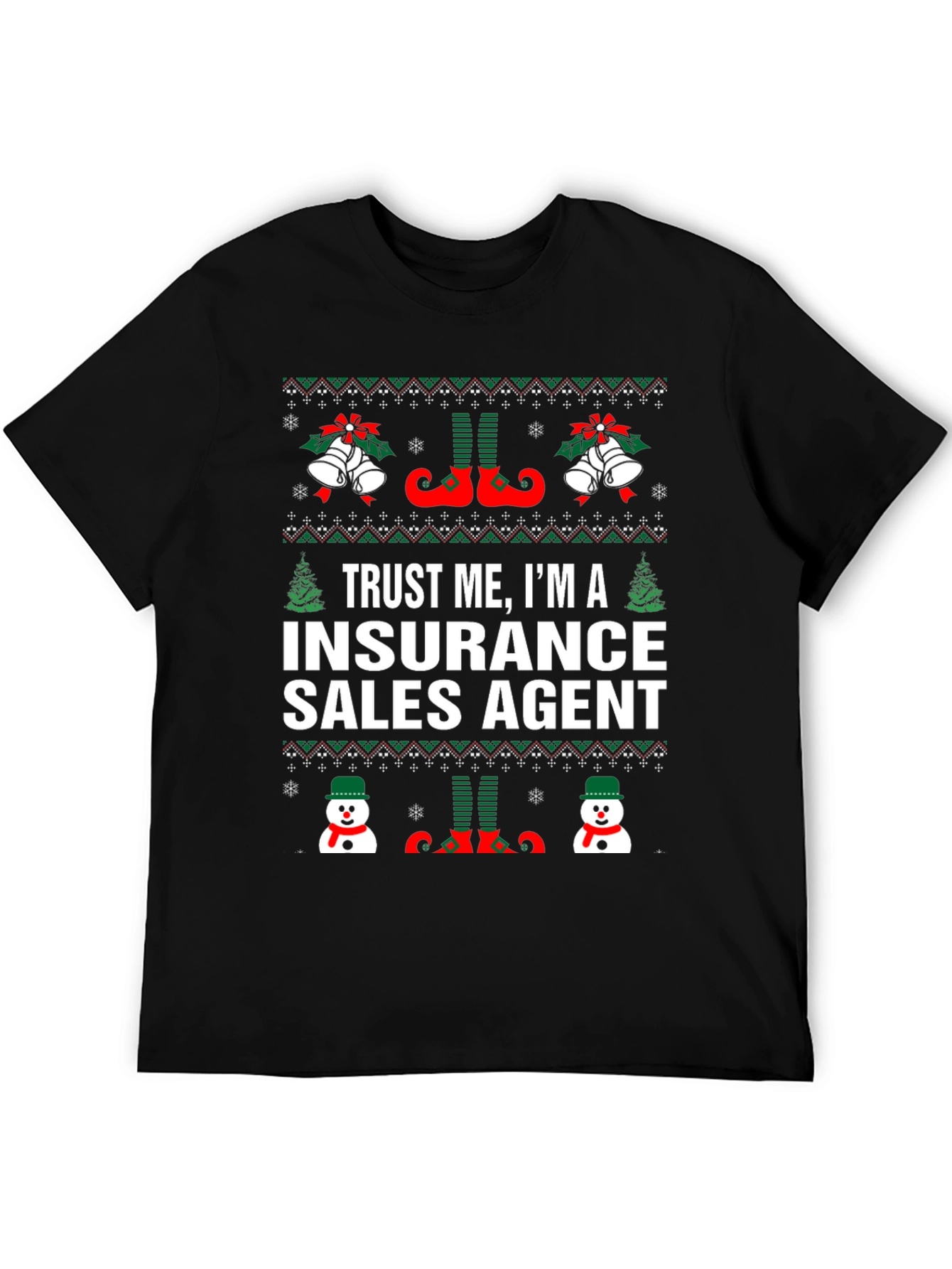 Insurance Sales Agent Ugly Christmas T-Shirt