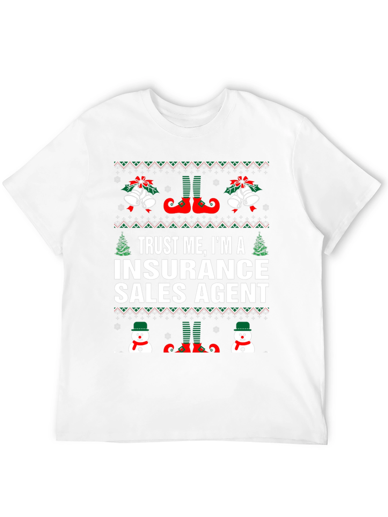 Insurance Sales Agent Ugly Christmas T-Shirt