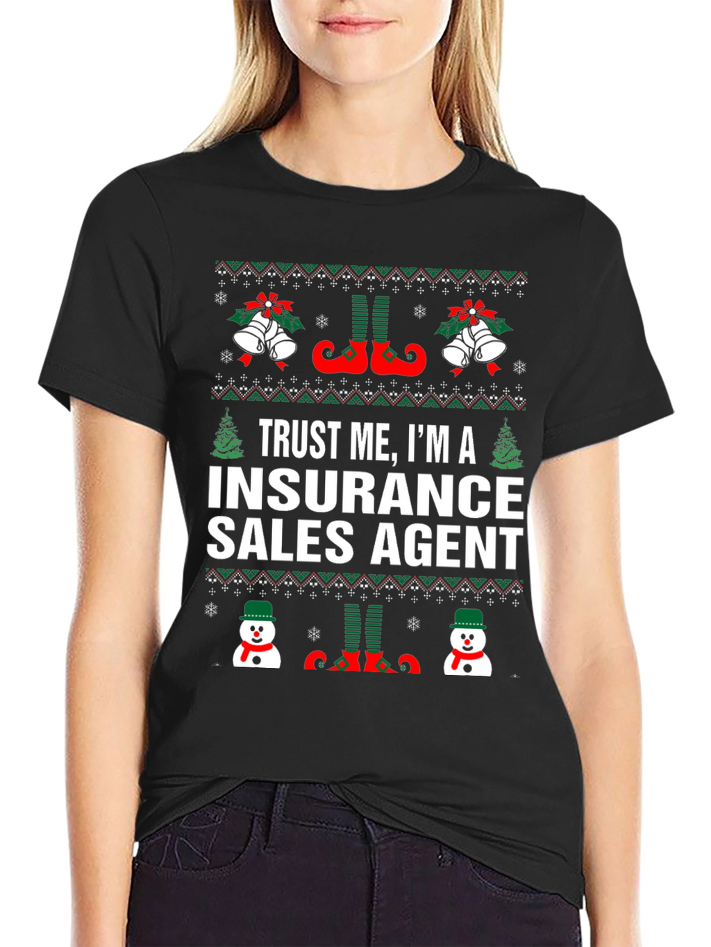 Insurance Sales Agent Ugly Christmas T-Shirt