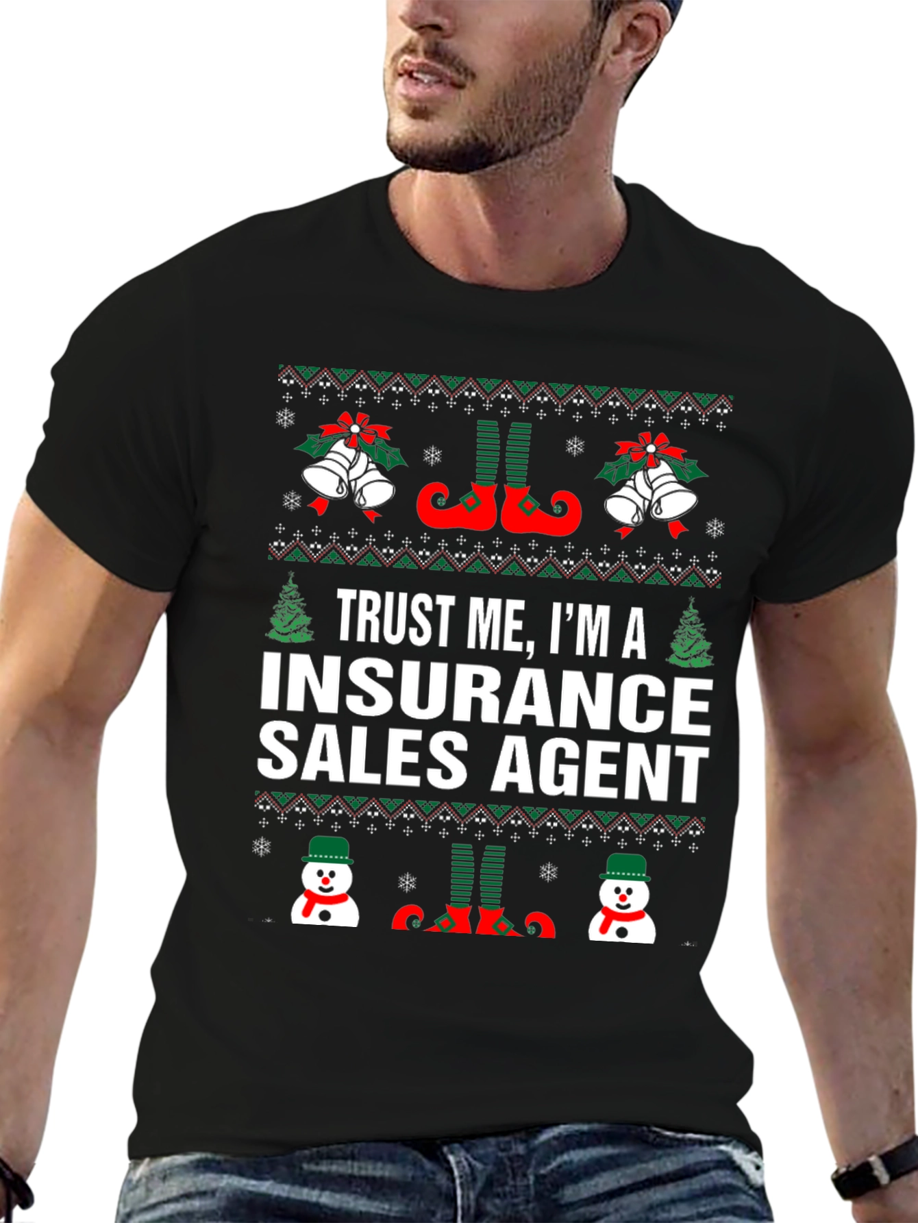 Insurance Sales Agent Ugly Christmas T-Shirt