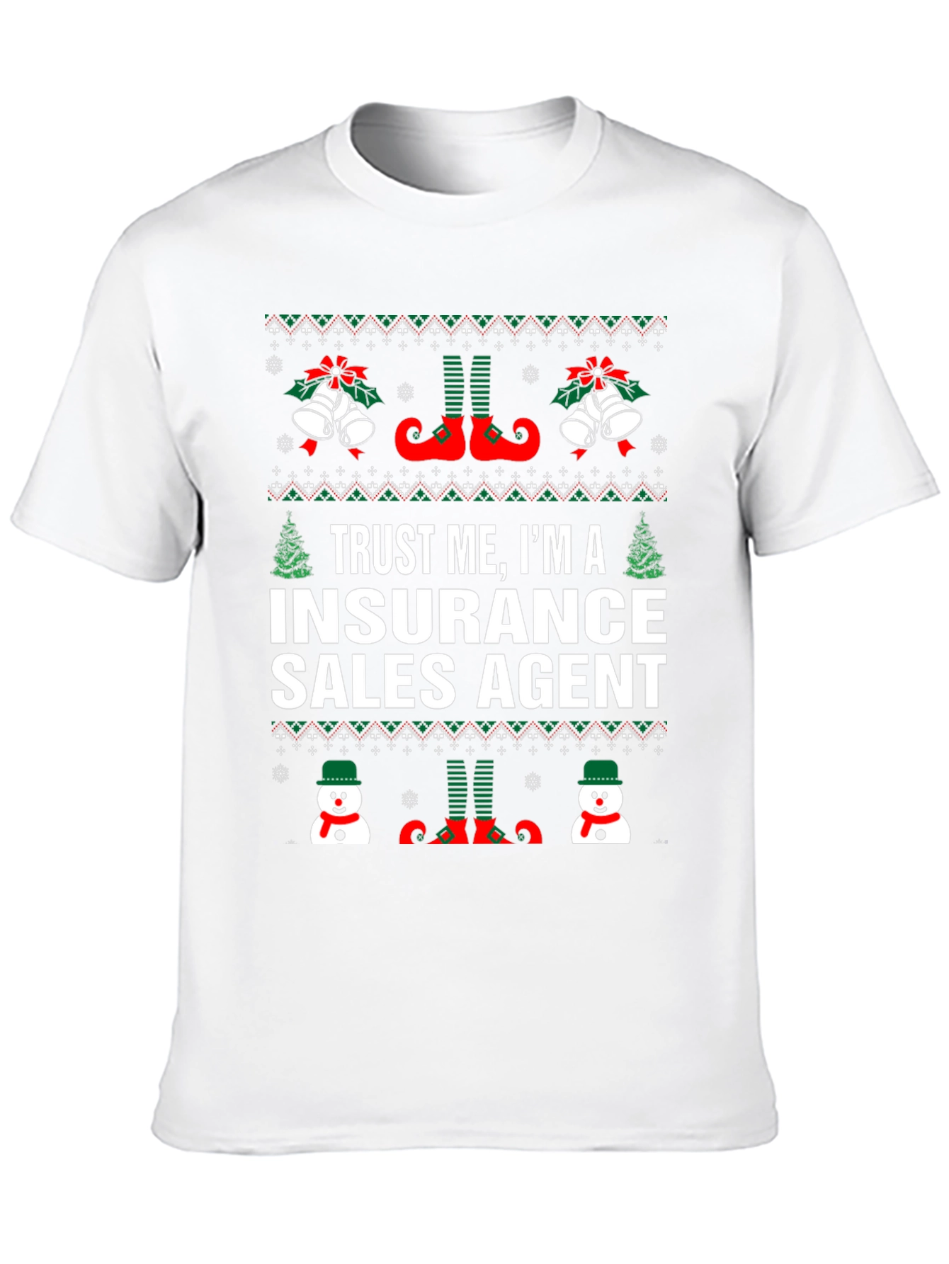 Insurance Sales Agent Ugly Christmas T-Shirt