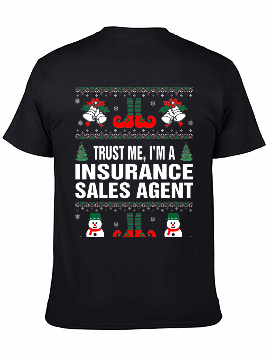 Insurance Sales Agent Ugly Christmas T-Shirt