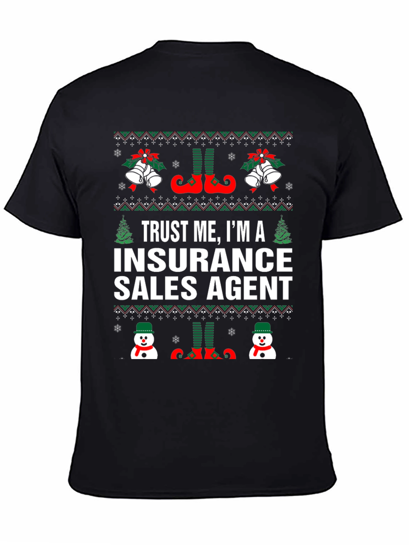 Insurance Sales Agent Ugly Christmas T-Shirt