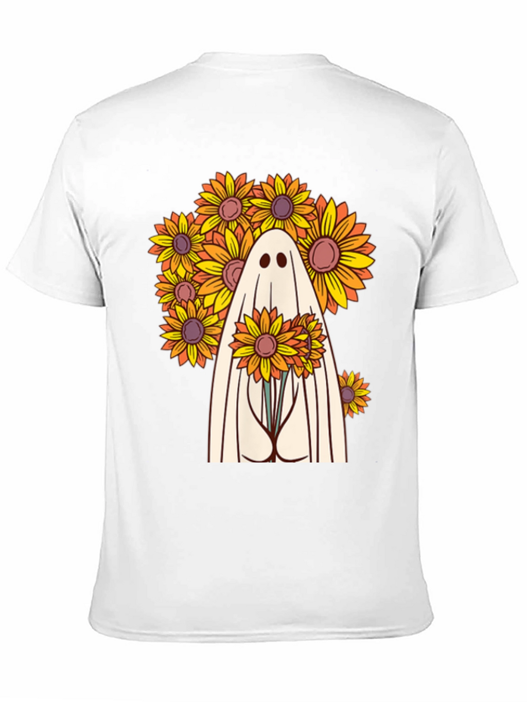 Ghost with Sunflowers Graphic Tee