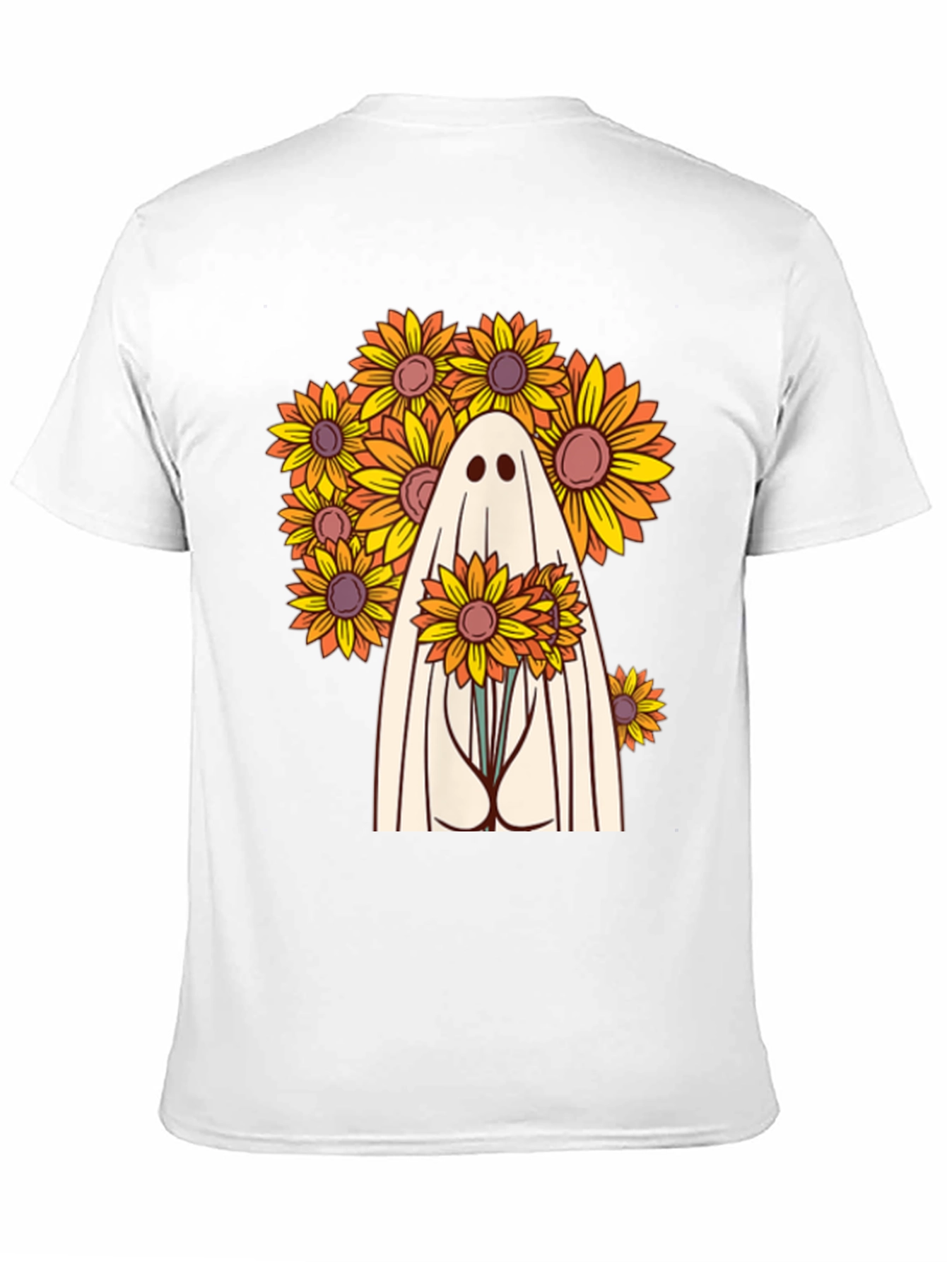 Ghost with Sunflowers Graphic Tee