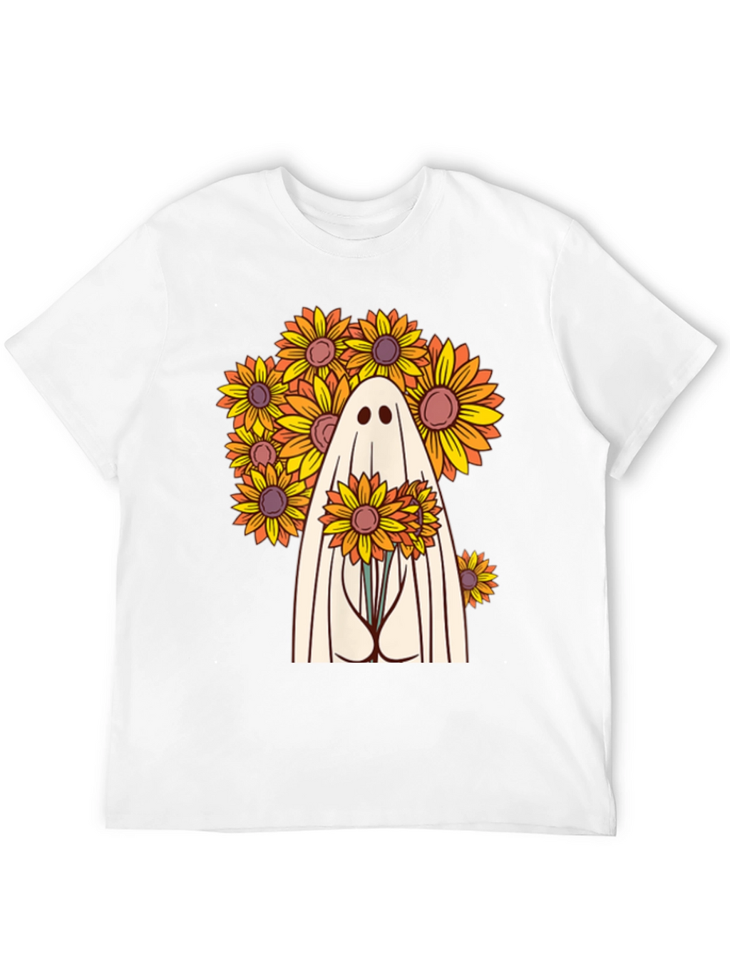 Ghost with Sunflowers Graphic Tee