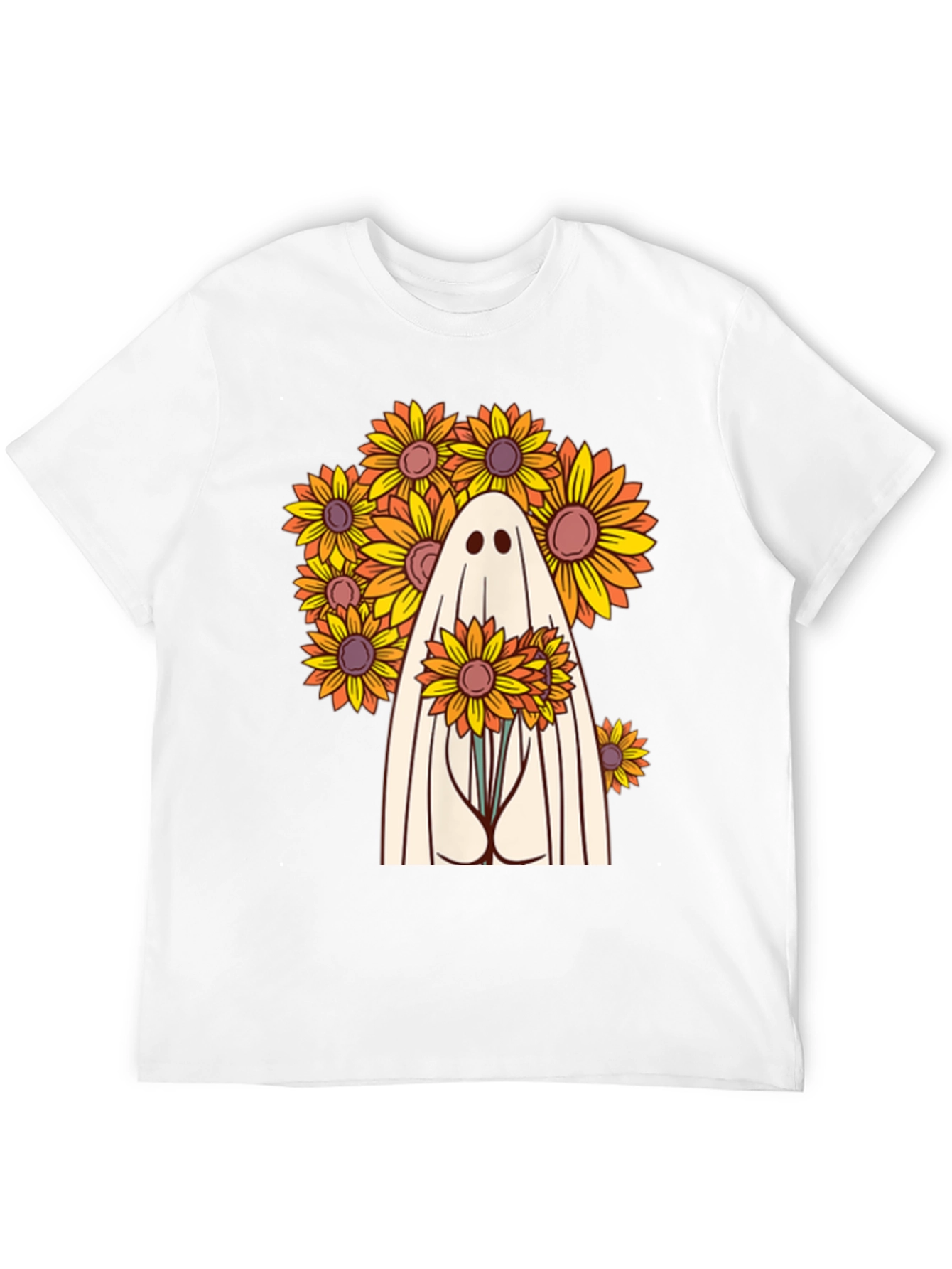 Ghost with Sunflowers Graphic Tee