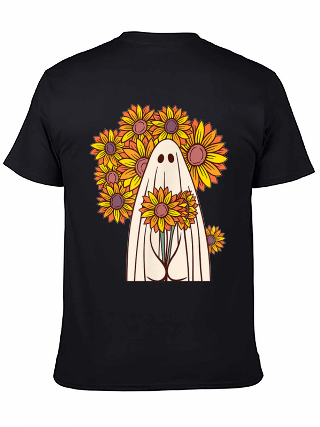Ghost with Sunflowers Graphic Tee