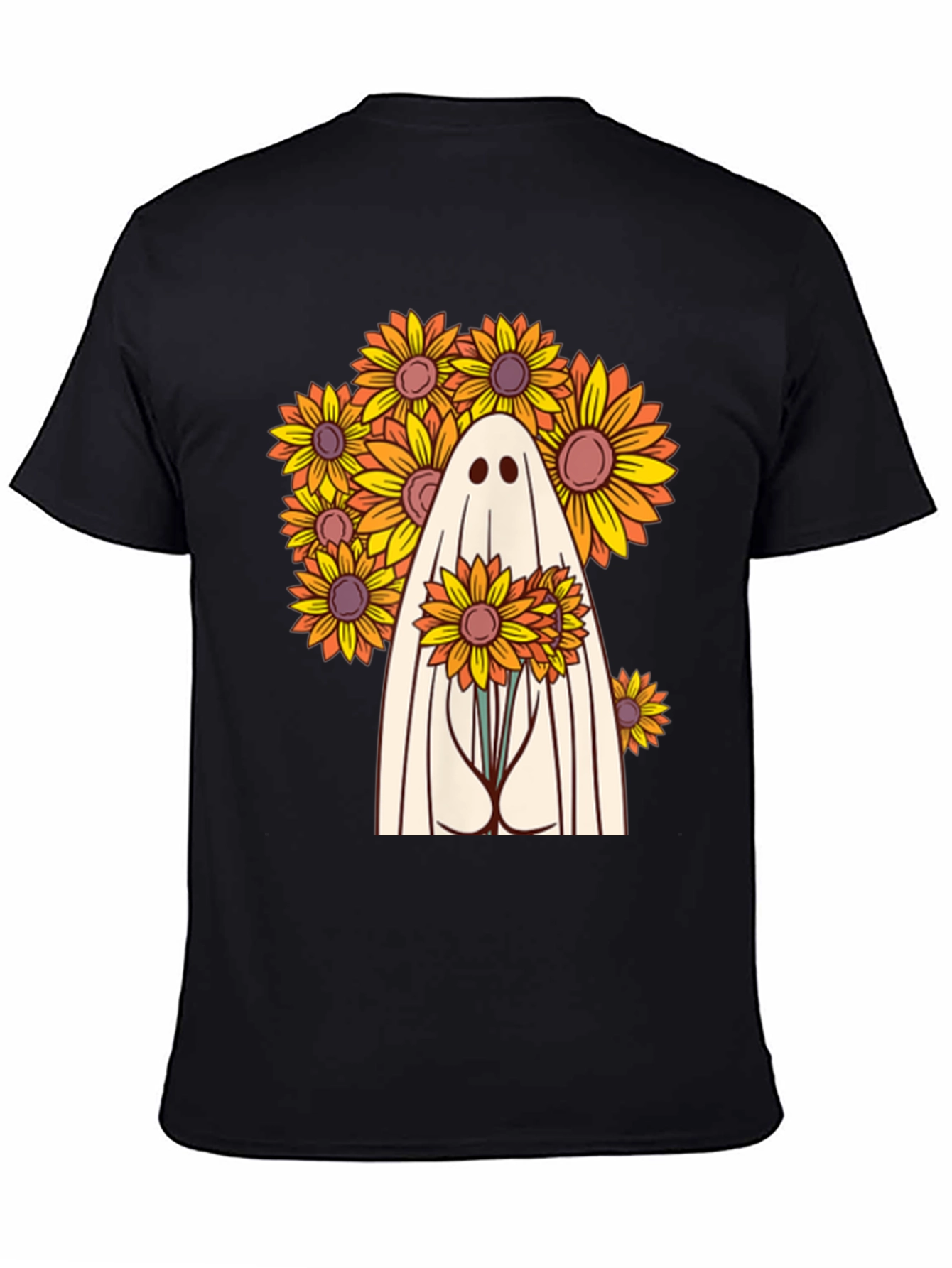 Ghost with Sunflowers Graphic Tee