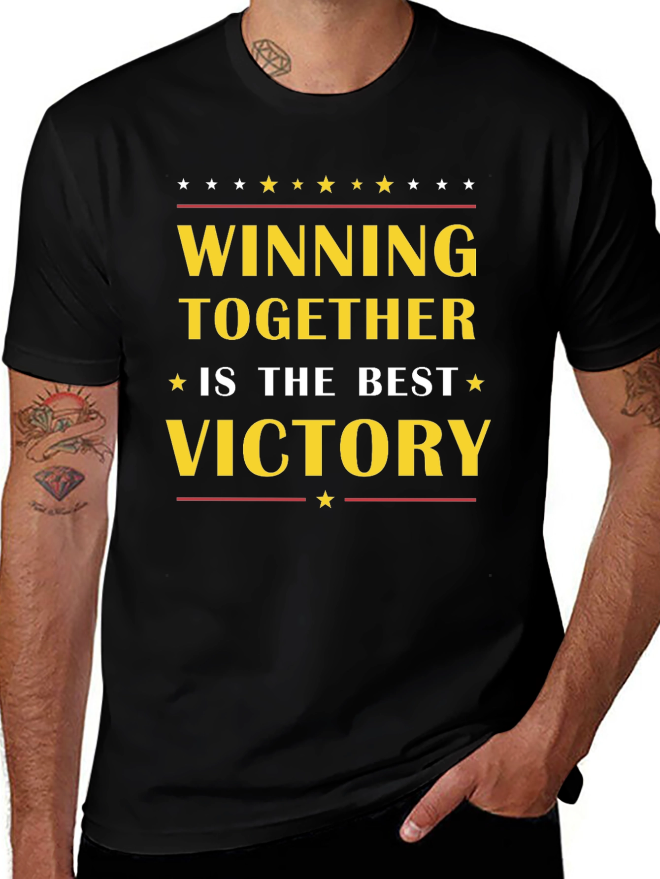 Winning Together Victory T-Shirt - Motivational Tee