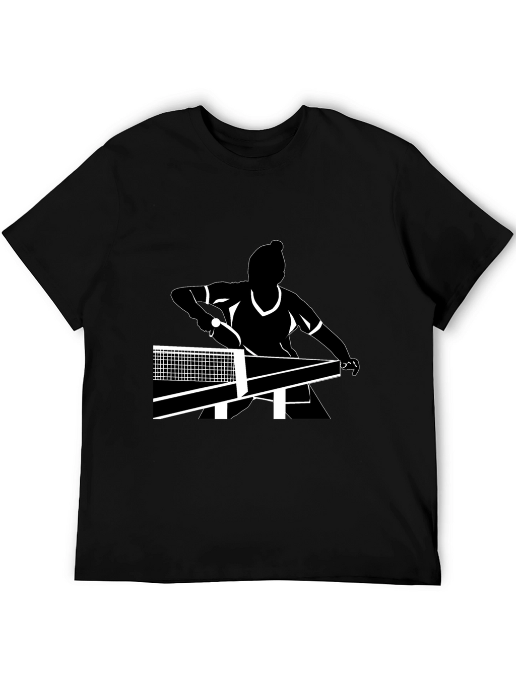 Black Table Tennis Player T-Shirt