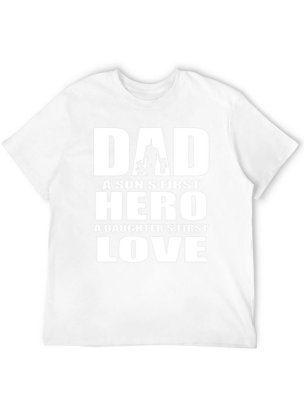 Dad Hero Love Black Graphic T-Shirt