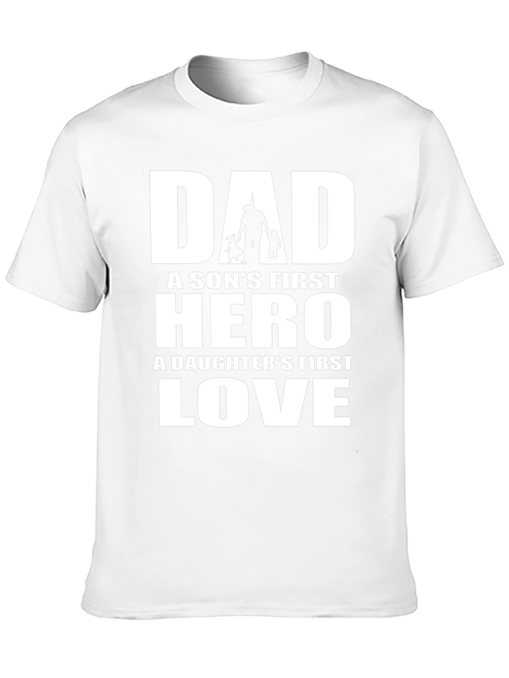 Dad Hero Love Black Graphic T-Shirt