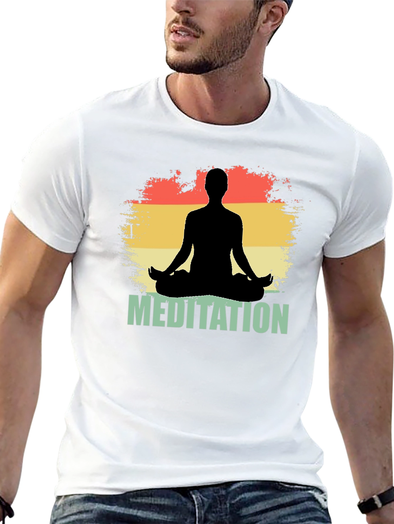Meditation Silhouette Graphic T-Shirt
