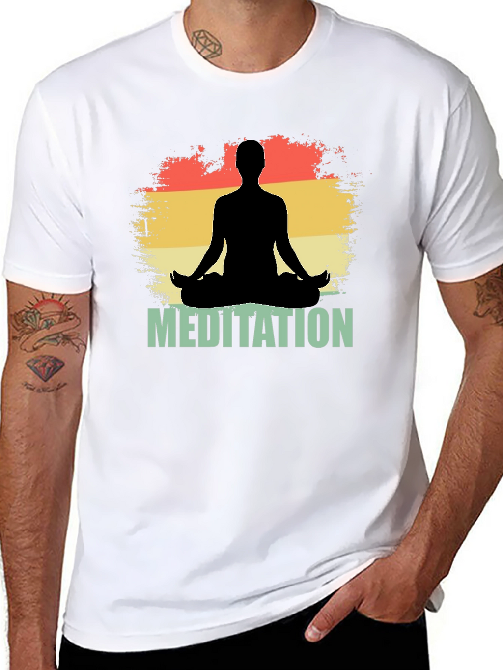 Meditation Silhouette Graphic T-Shirt