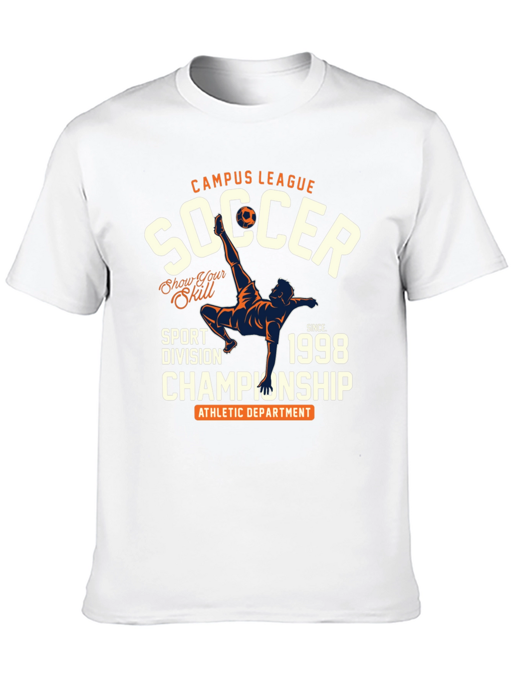 Campus League Soccer Championship Black T-Shirt