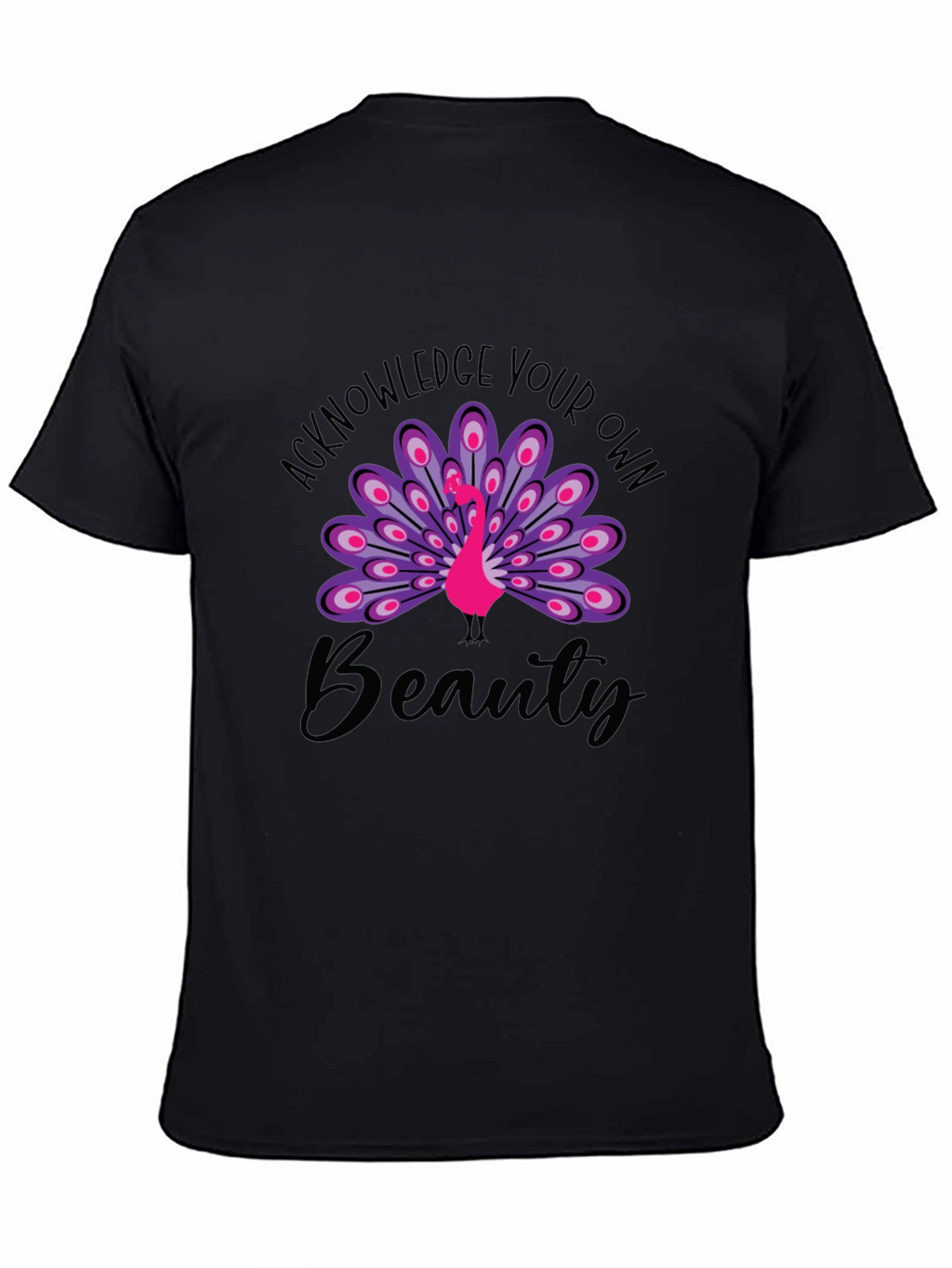 Acknowledge Your Own Beauty Black Graphic Tee