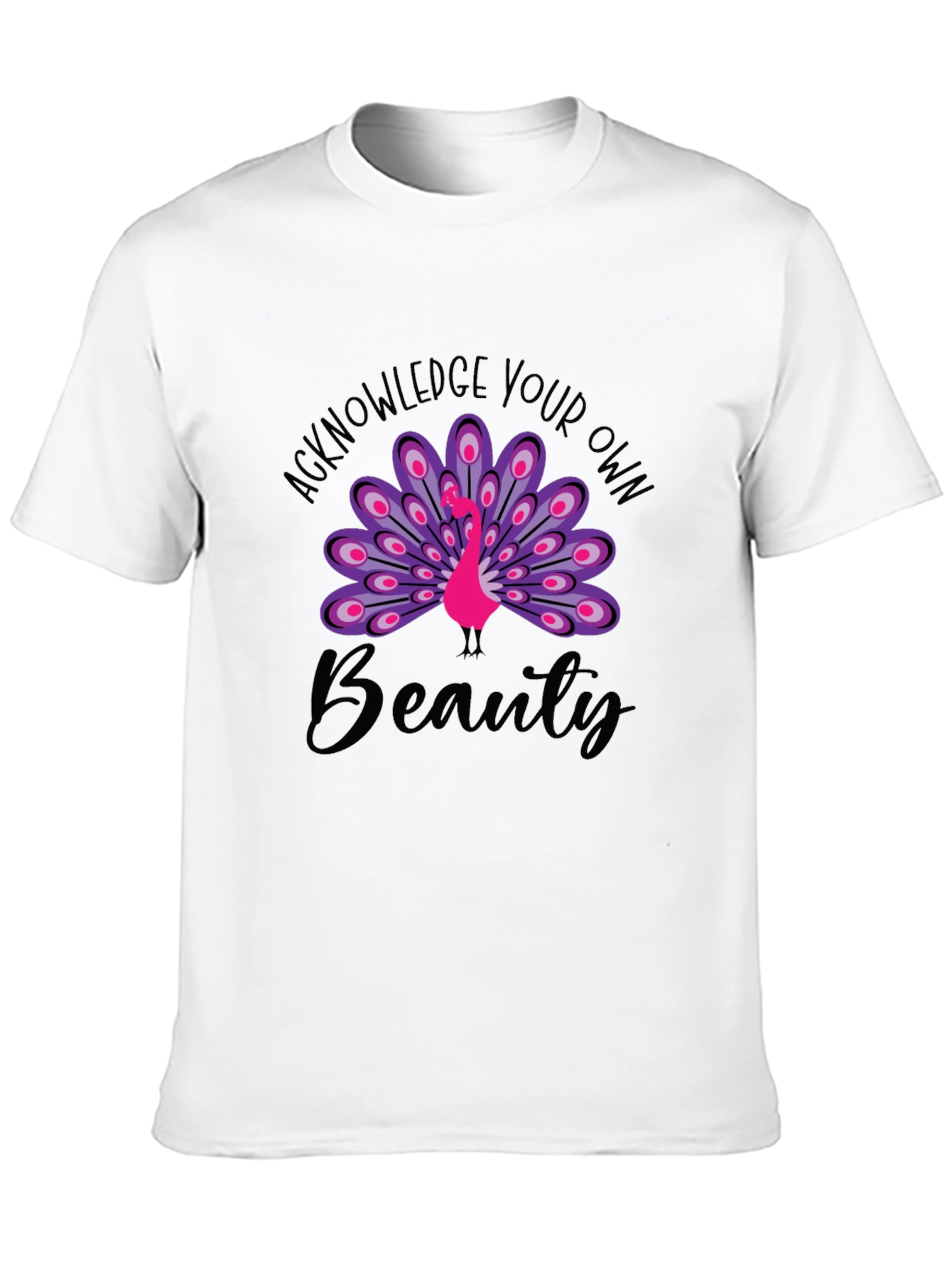 Acknowledge Your Own Beauty Black Graphic Tee