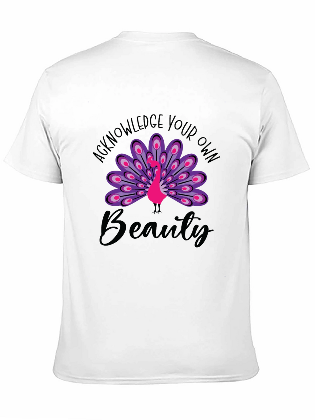 Acknowledge Your Own Beauty Black Graphic Tee