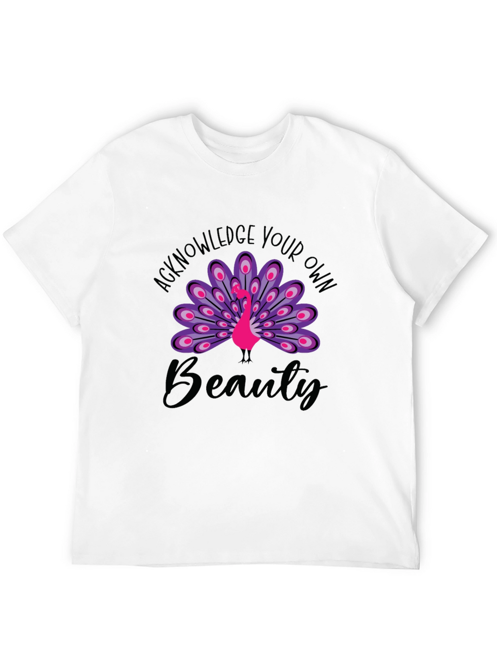 Acknowledge Your Own Beauty Black Graphic Tee