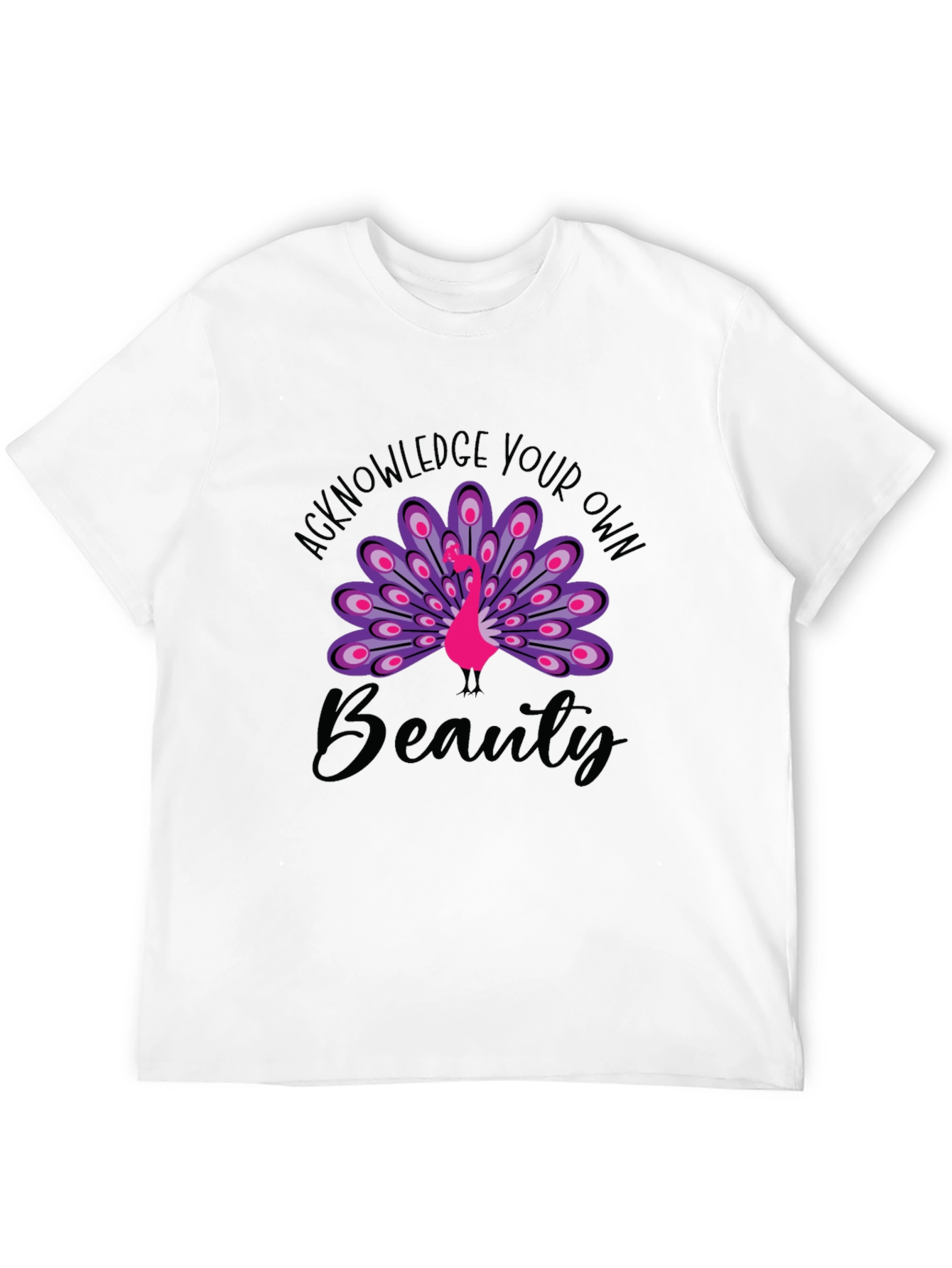 Acknowledge Your Own Beauty Black Graphic Tee