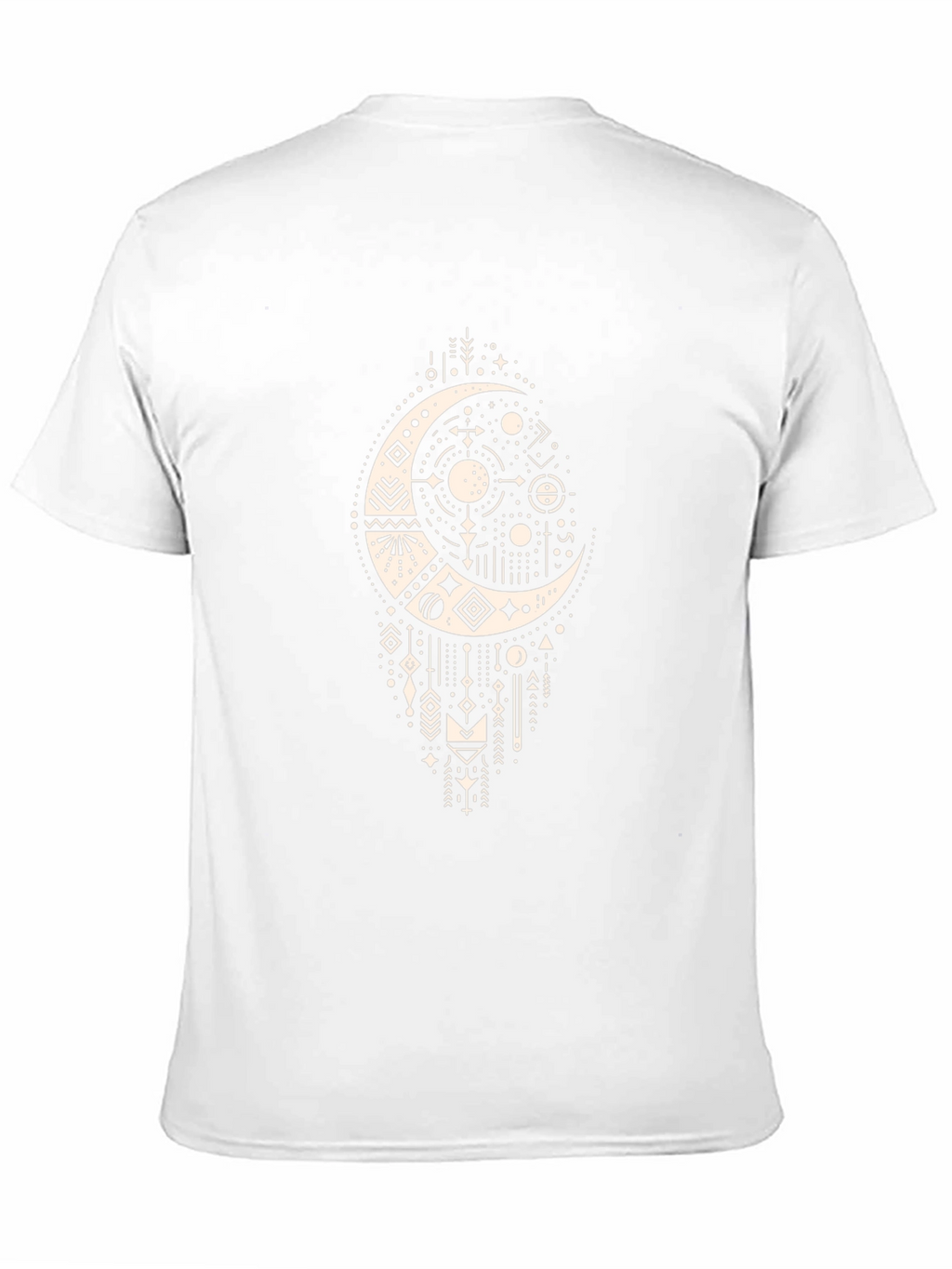 Geometric Moon Graphic Tee - Mens Black T-Shirt
