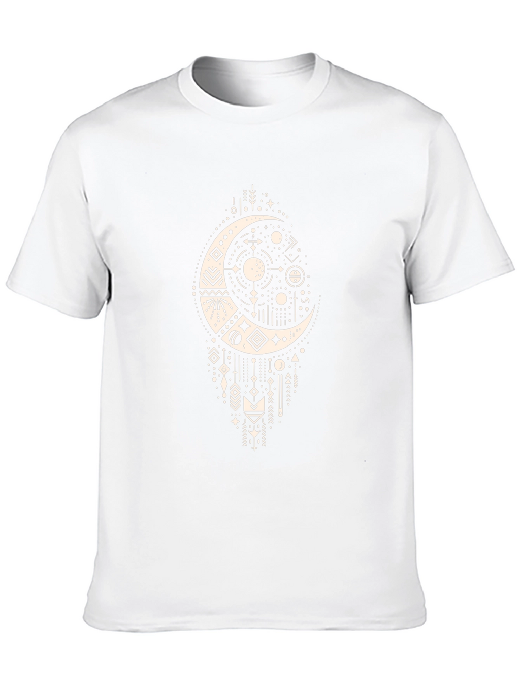Geometric Moon Graphic Tee - Mens Black T-Shirt