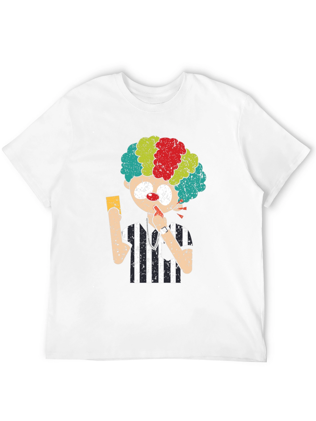 Clown Referee Graphic Tee - Novelty Humor T-Shirt