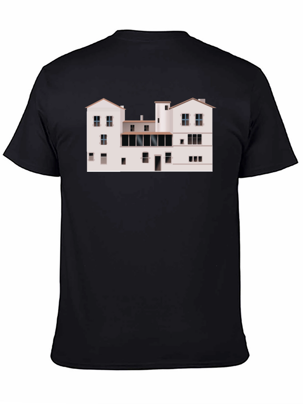 Unique Architecture Building T-Shirt - Black
