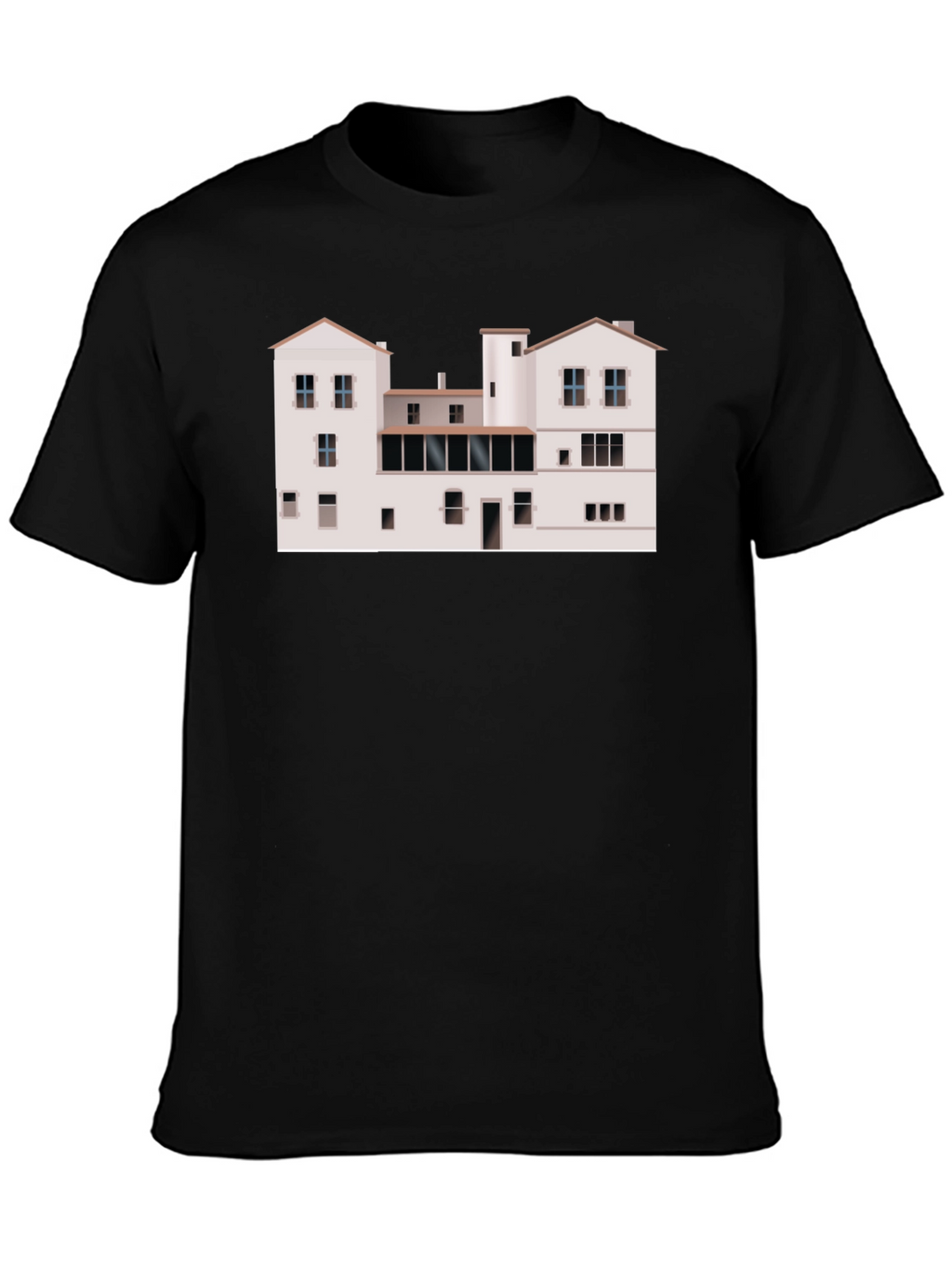 Unique Architecture Building T-Shirt - Black