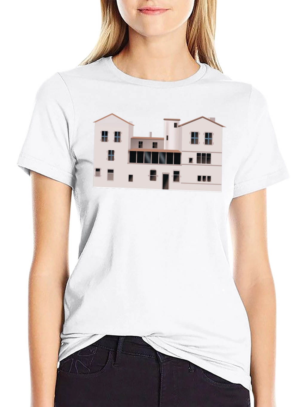 Unique Architecture Building T-Shirt - Black
