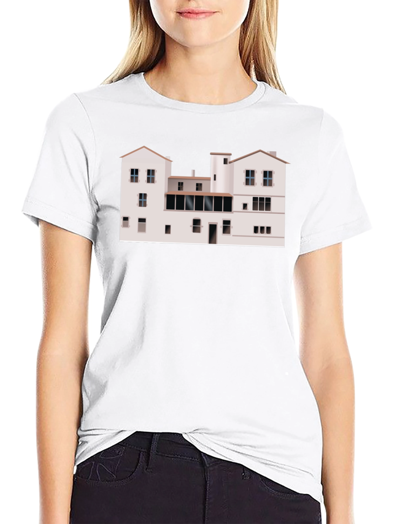 Unique Architecture Building T-Shirt - Black