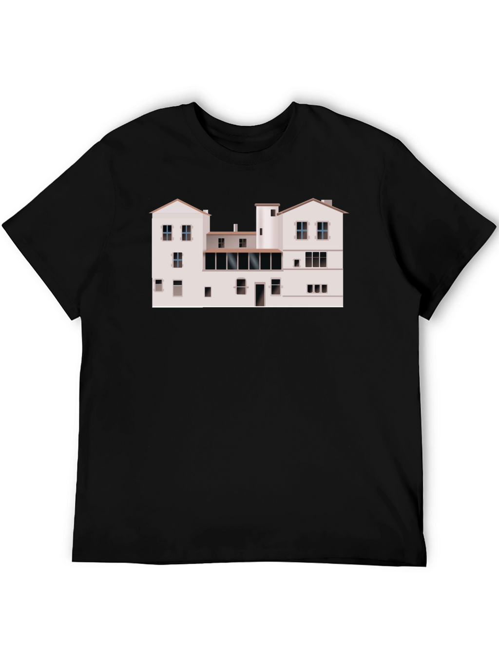 Unique Architecture Building T-Shirt - Black