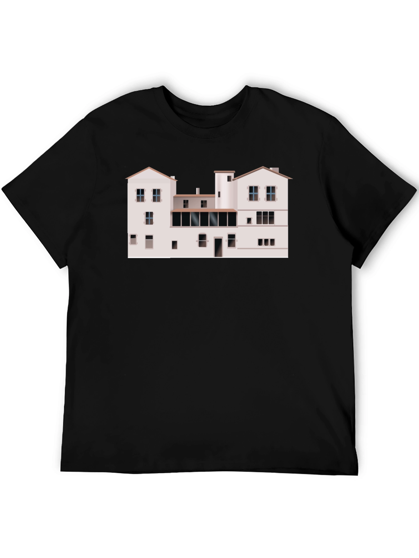 Unique Architecture Building T-Shirt - Black