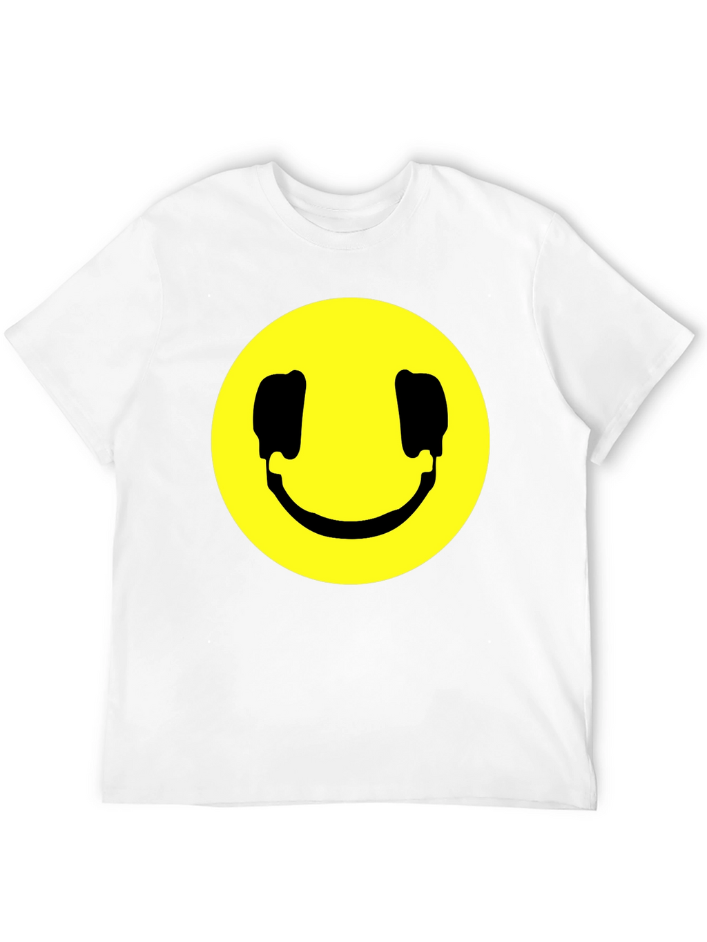 Smiley Face Graphic Black T-Shirt