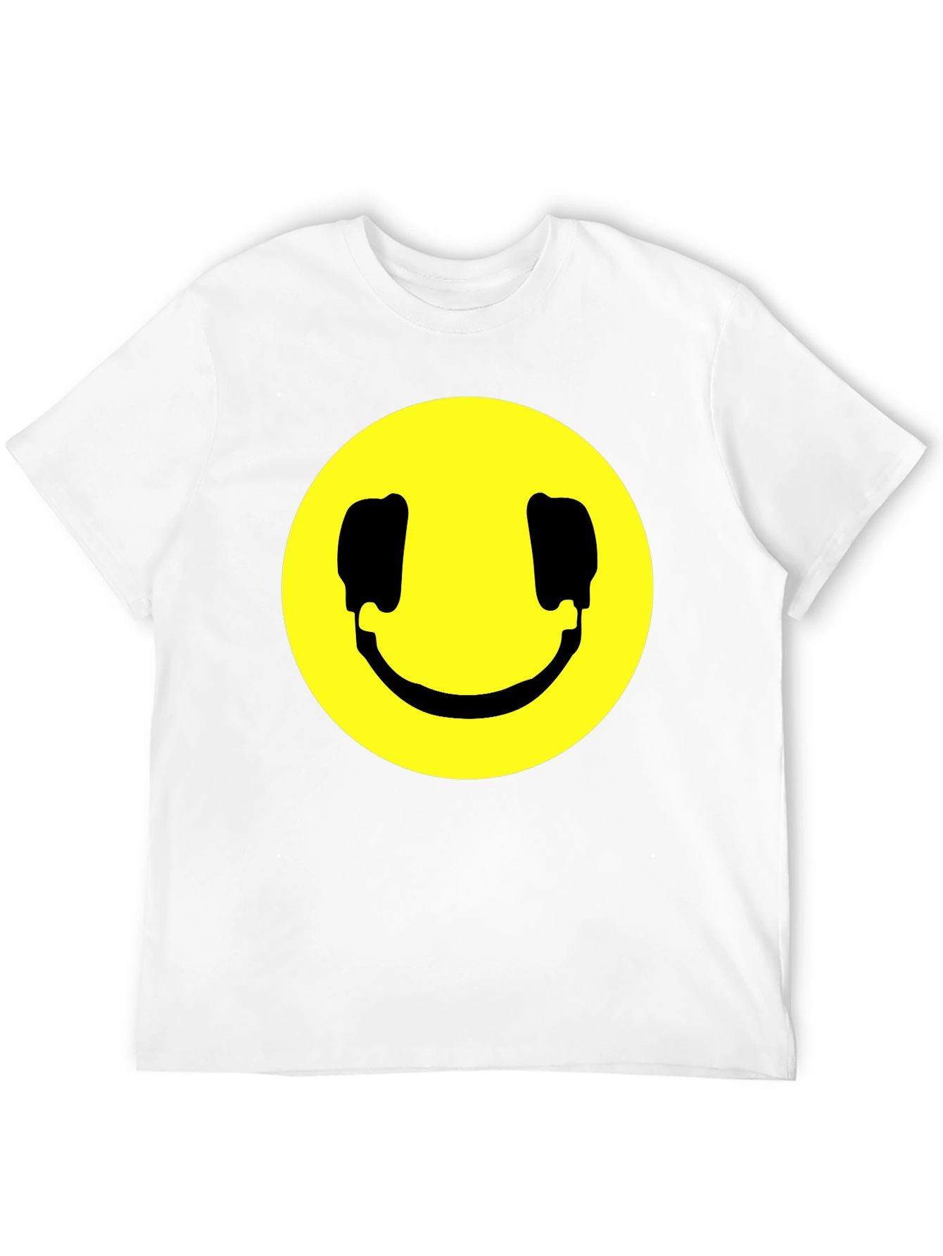 Smiley Face Graphic Black T-Shirt