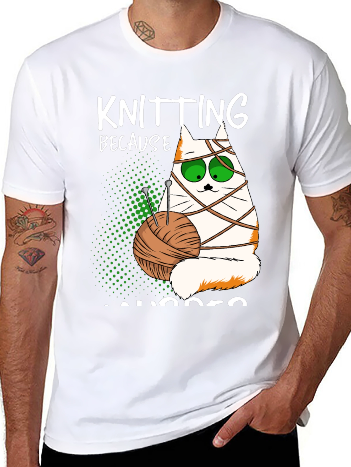 Knitting Cat T-Shirt