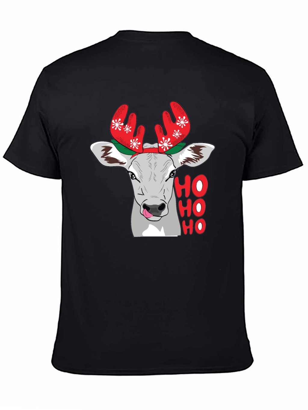 Festive Cow Ho Ho Holiday T-Shirt
