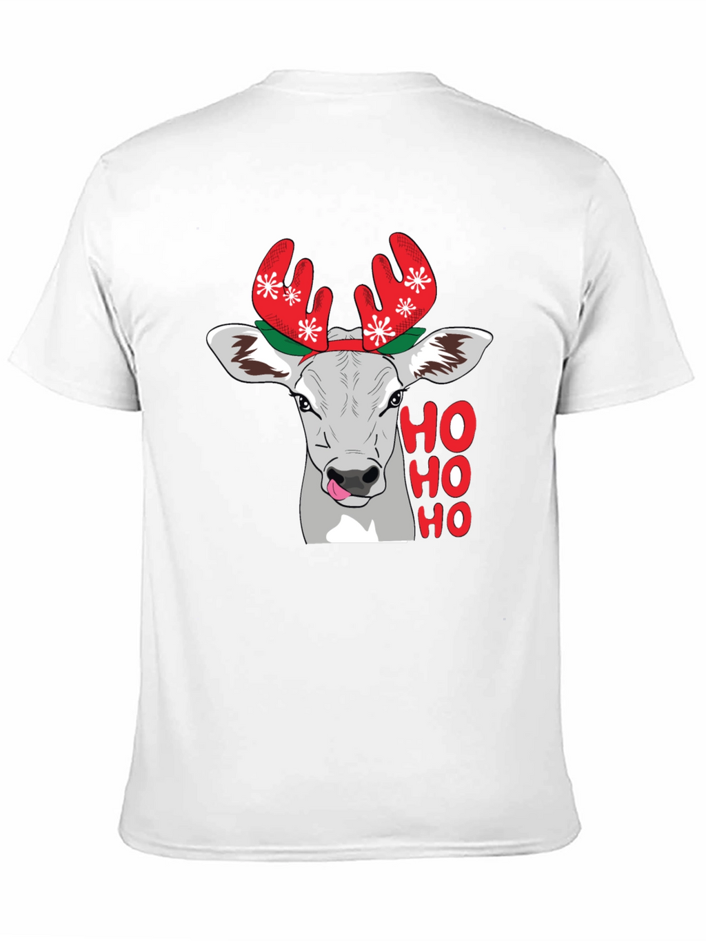 Festive Cow Ho Ho Holiday T-Shirt