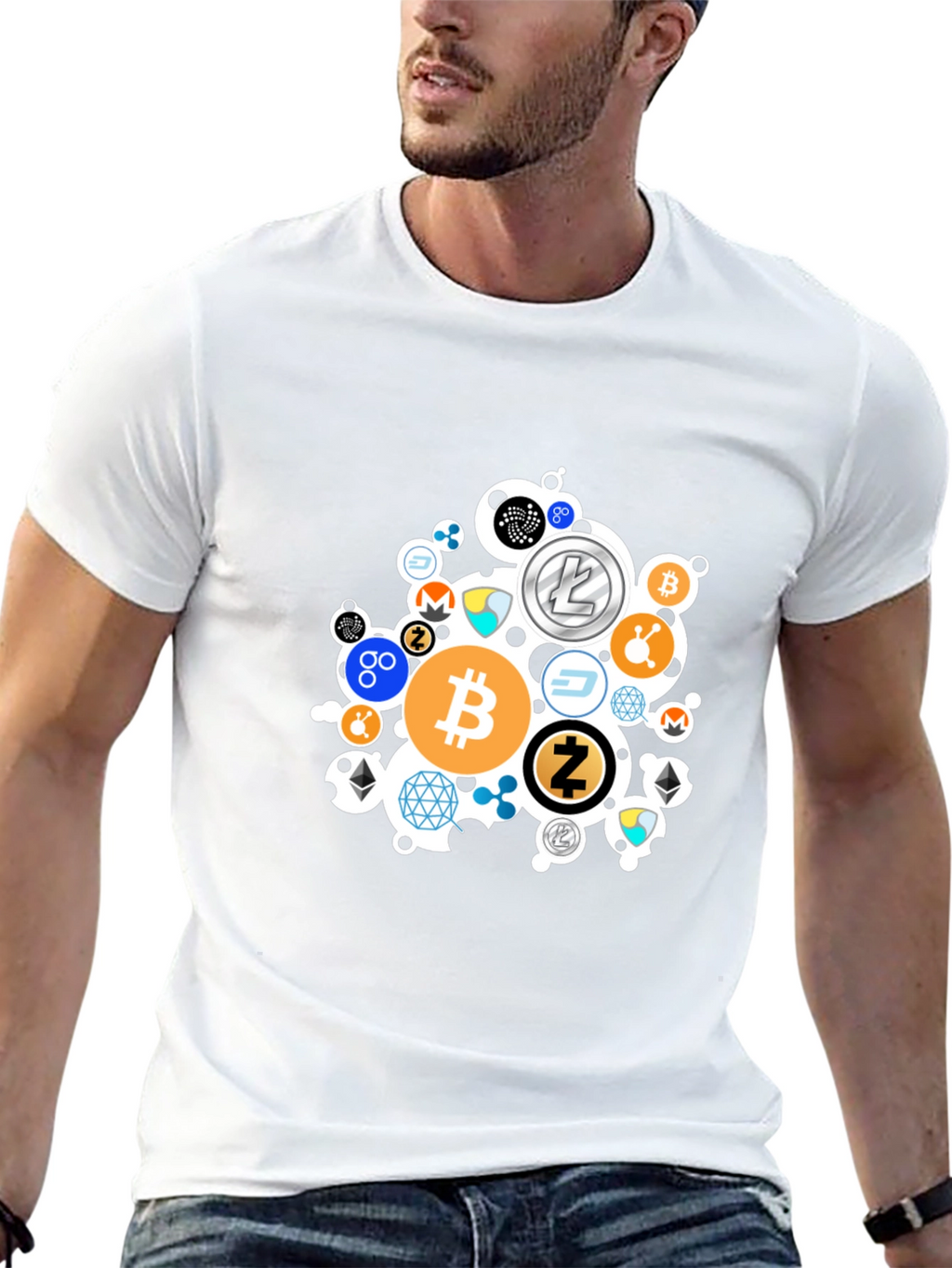 Crypto T-Shirt: Bitcoin & Altcoin Design