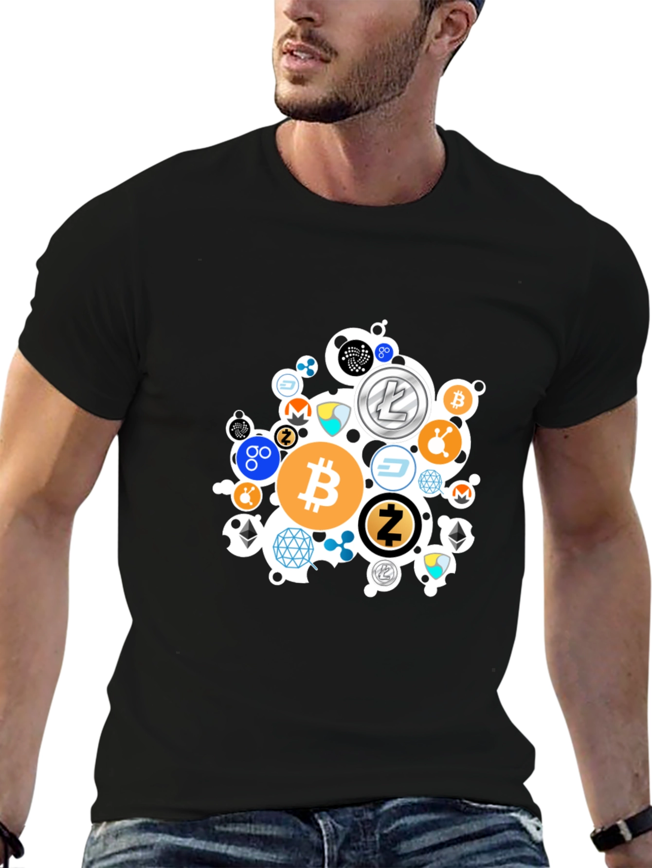 Crypto T-Shirt: Bitcoin & Altcoin Design