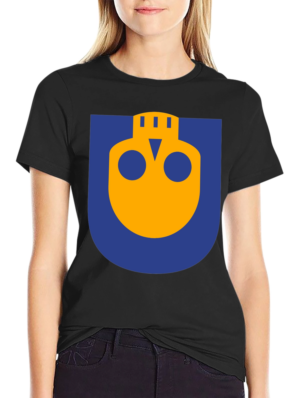 Abstract Graphic Print T-Shirt - Black