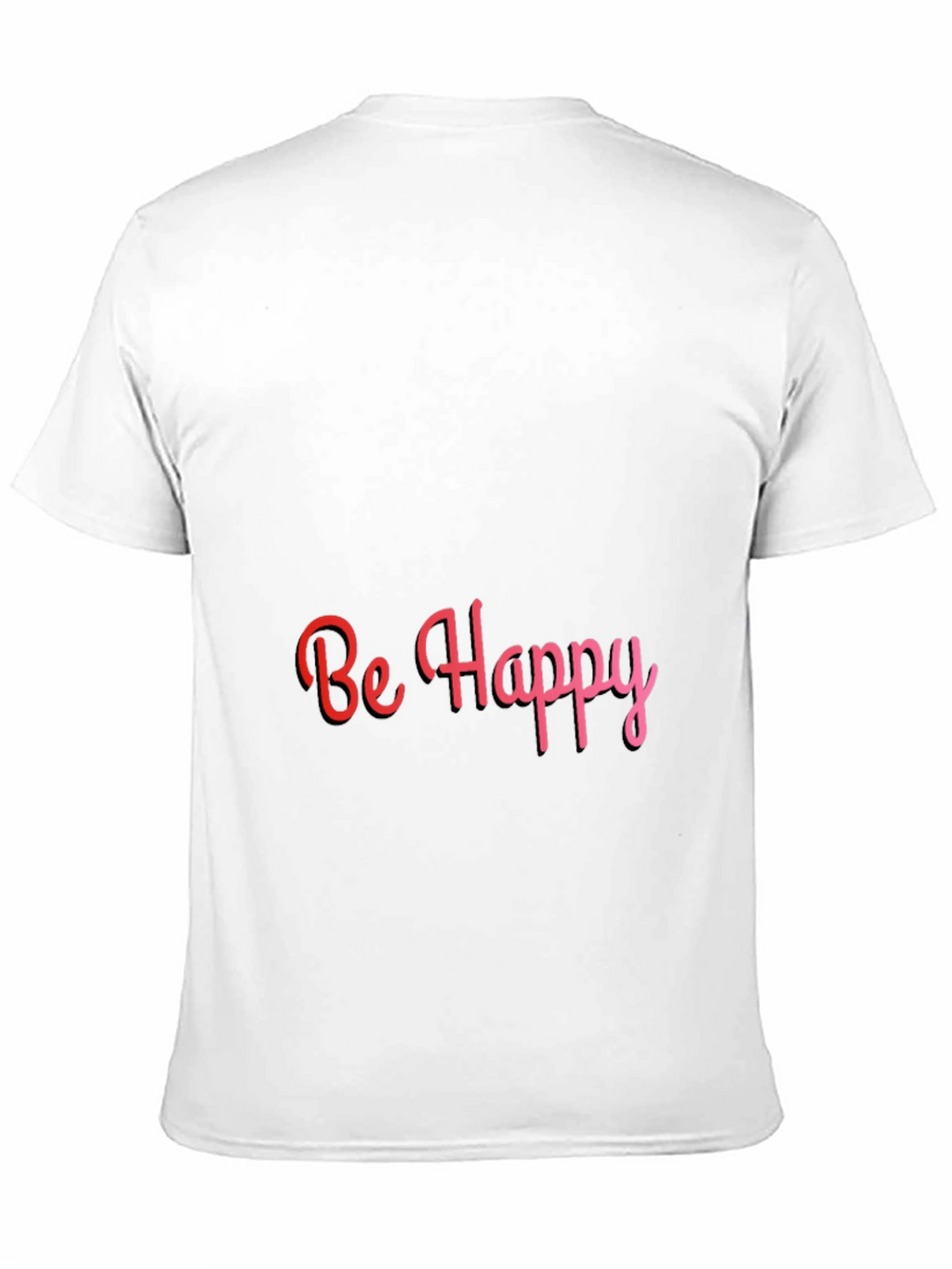 Be Happy Tee: Stylish Black T-Shirt with Positive Message