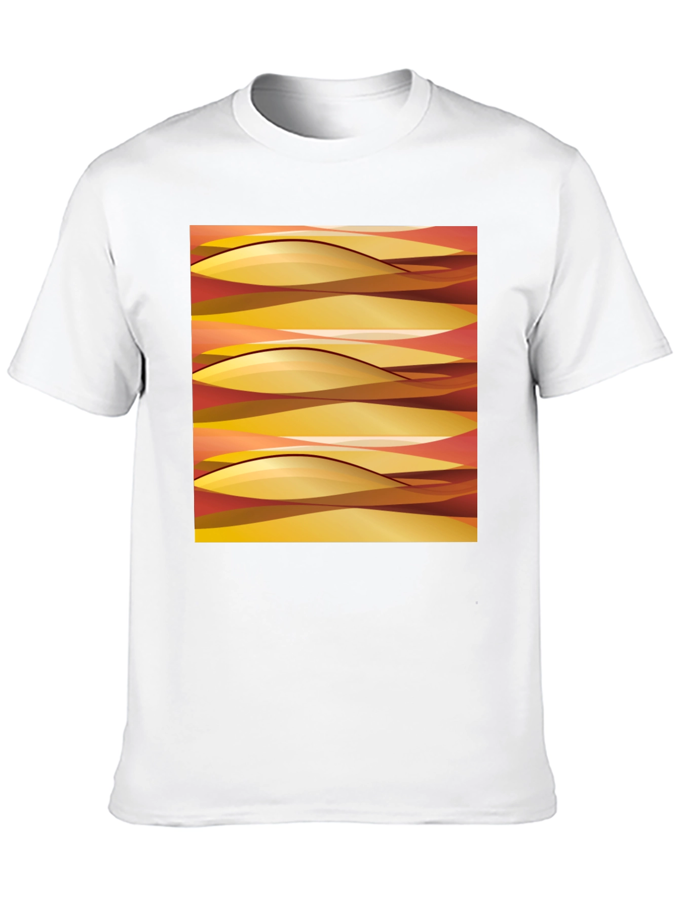 Abstract Wave Pattern Graphic Tee