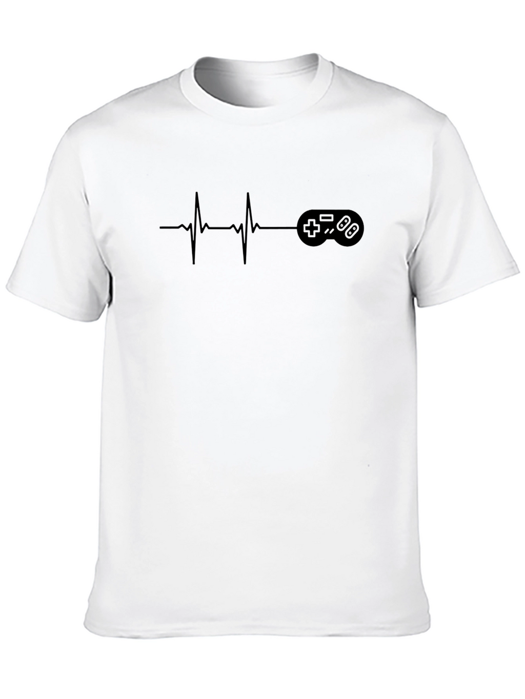 Gamer Heartbeat T-Shirt - Black Graphic Tee