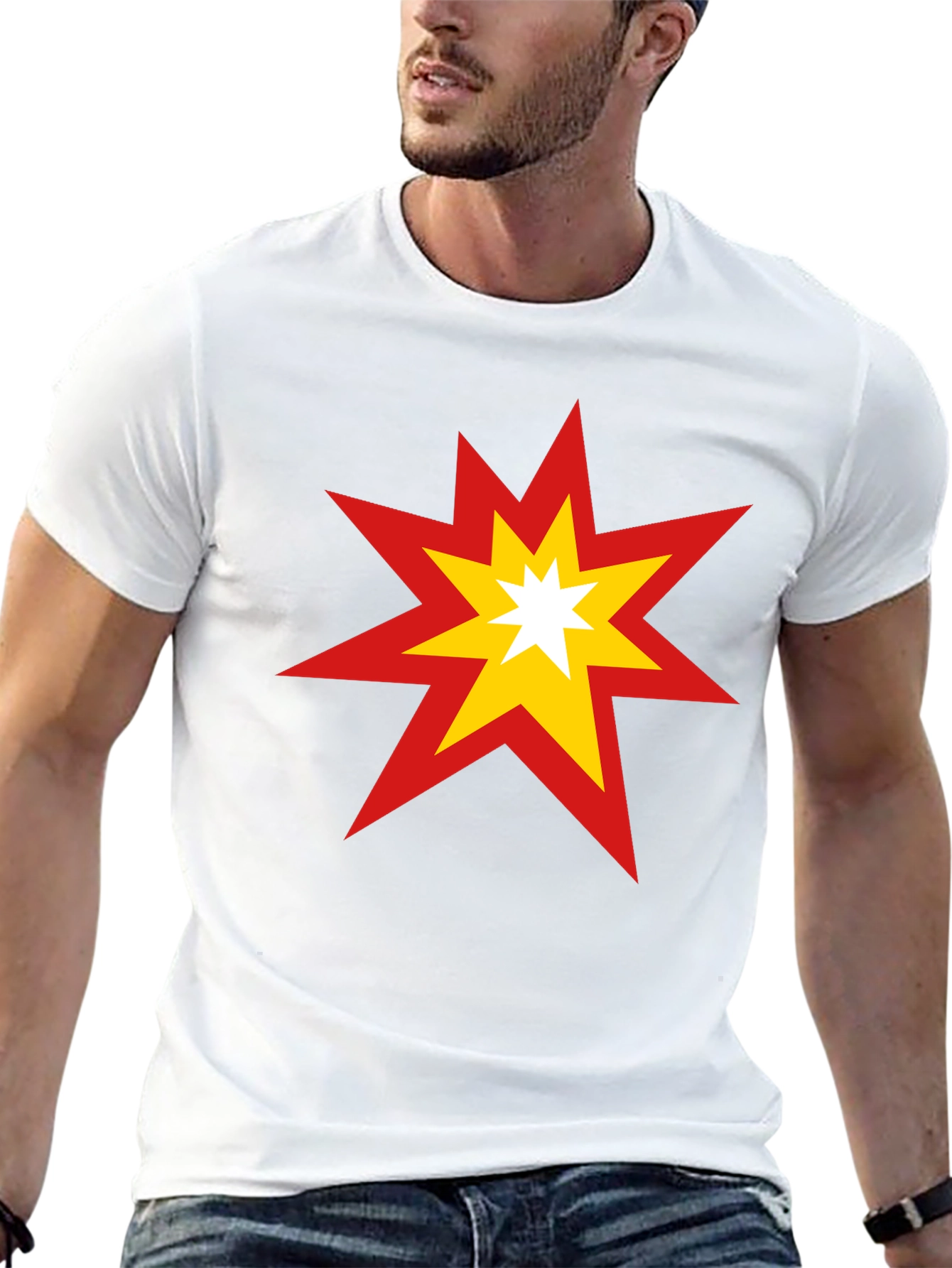 Starburst Graphic Tee - Bold Cotton T-Shirt