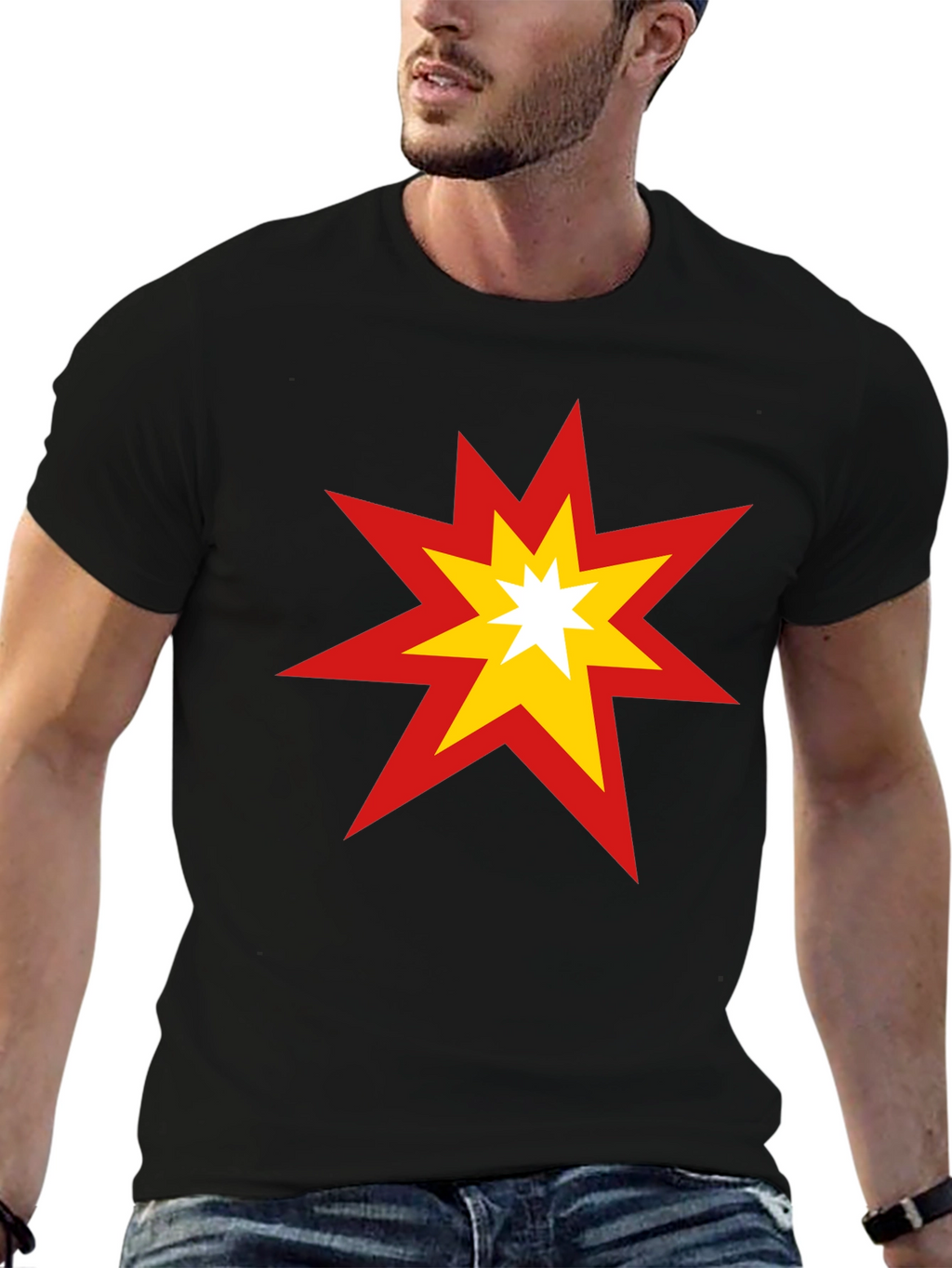 Starburst Graphic Tee - Bold Cotton T-Shirt