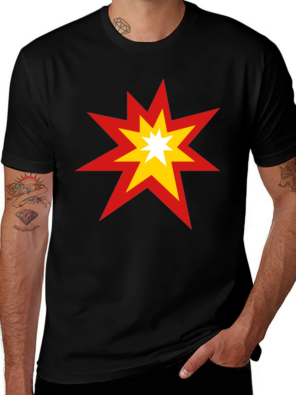 Starburst Graphic Tee - Bold Cotton T-Shirt